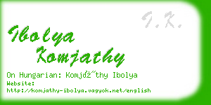 ibolya komjathy business card